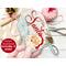 DIY Santa gift tag to make when you buy the digital file and print the tag at home. The tag  has a vintage Santa with a snowy background. 
